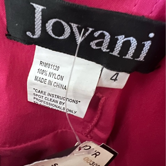 NEW JOVANI HOT PINK SEQUIN TULLE STRAPLESS ANIMAL PRINT EVENING GOWN - Picture 6 of 14